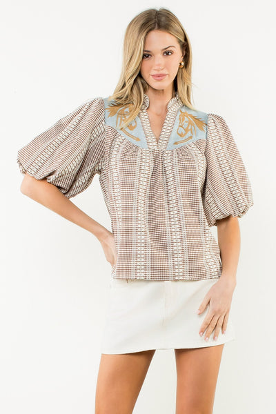 The Cassidy Gingham Top