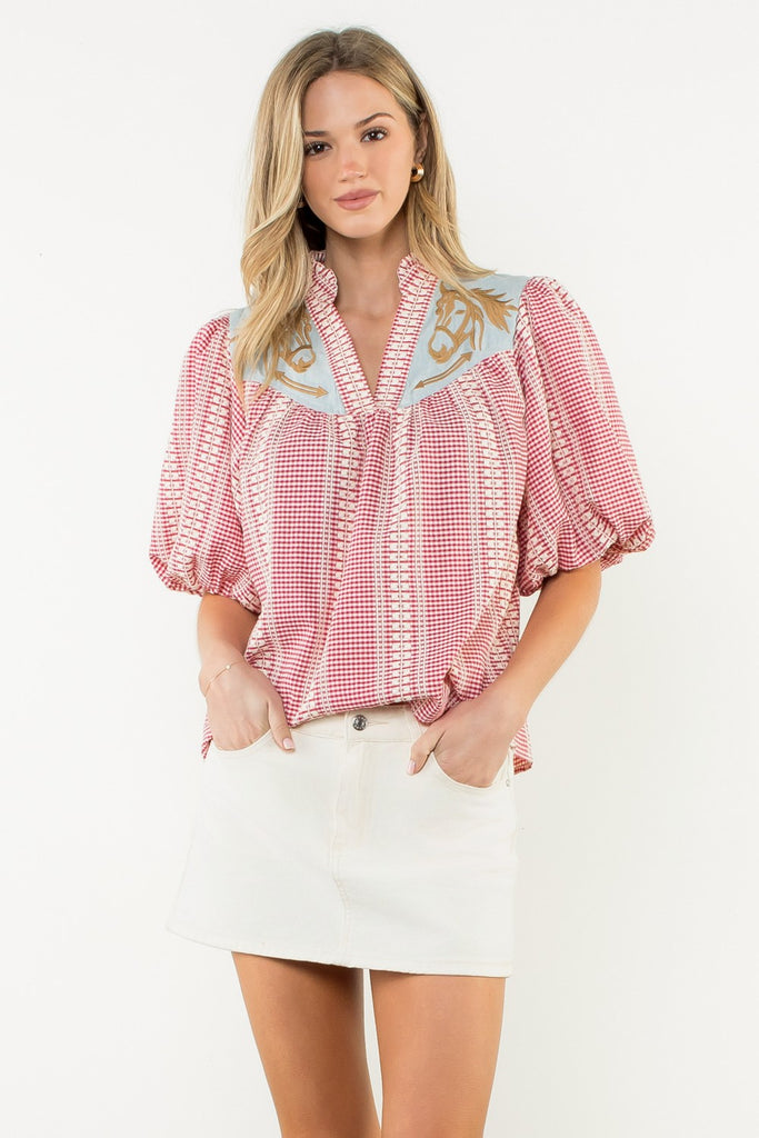 The Cassidy Gingham Top