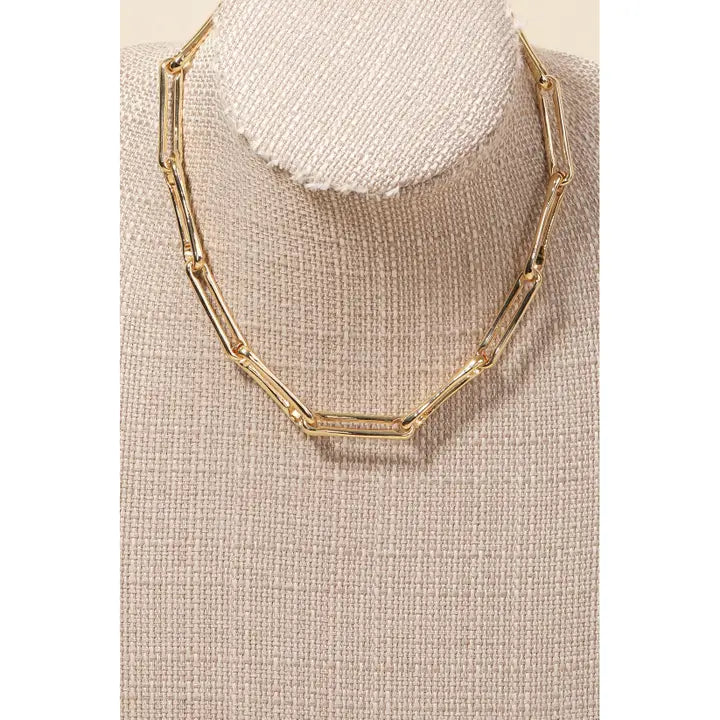 The Long Oval Chain Necklace