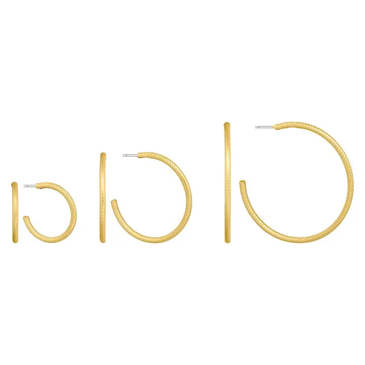 Gold Matte Earring Set