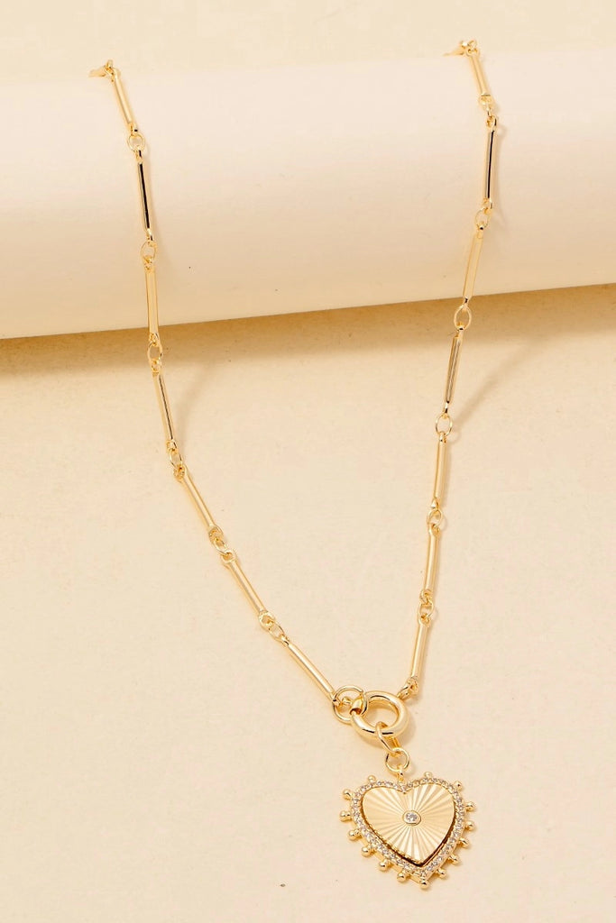 The Halo Heart Pendant Necklace