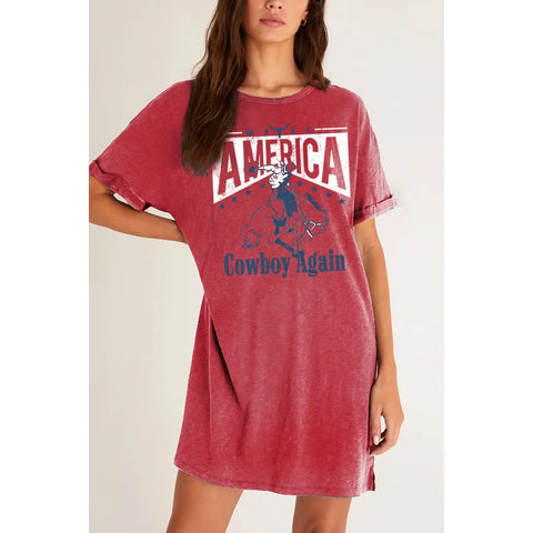 Make America Cowboy Again Mineral Graphic Dress