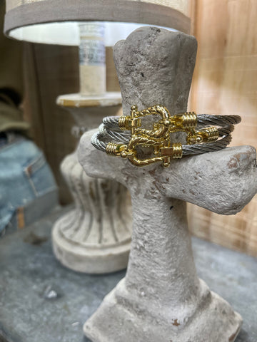 The 2 Tone Twisted Equestrian Bracelet