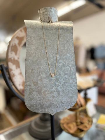 The Crystal Bow Tie Necklace