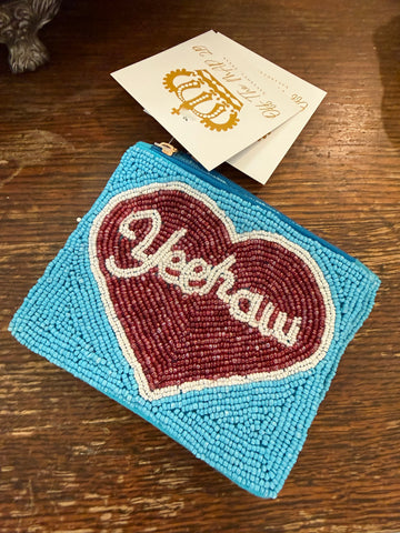 Yee Haw Beaded Coin Purse