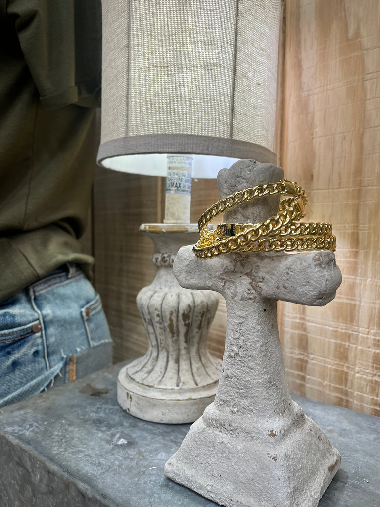 The Gold Chain Link Bangle Bracelet