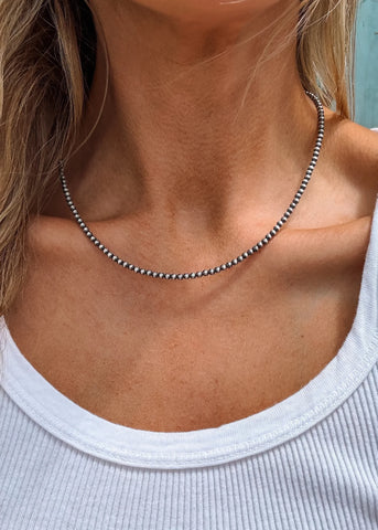The Sterling Silver Navajo Pearl 3mm Bead