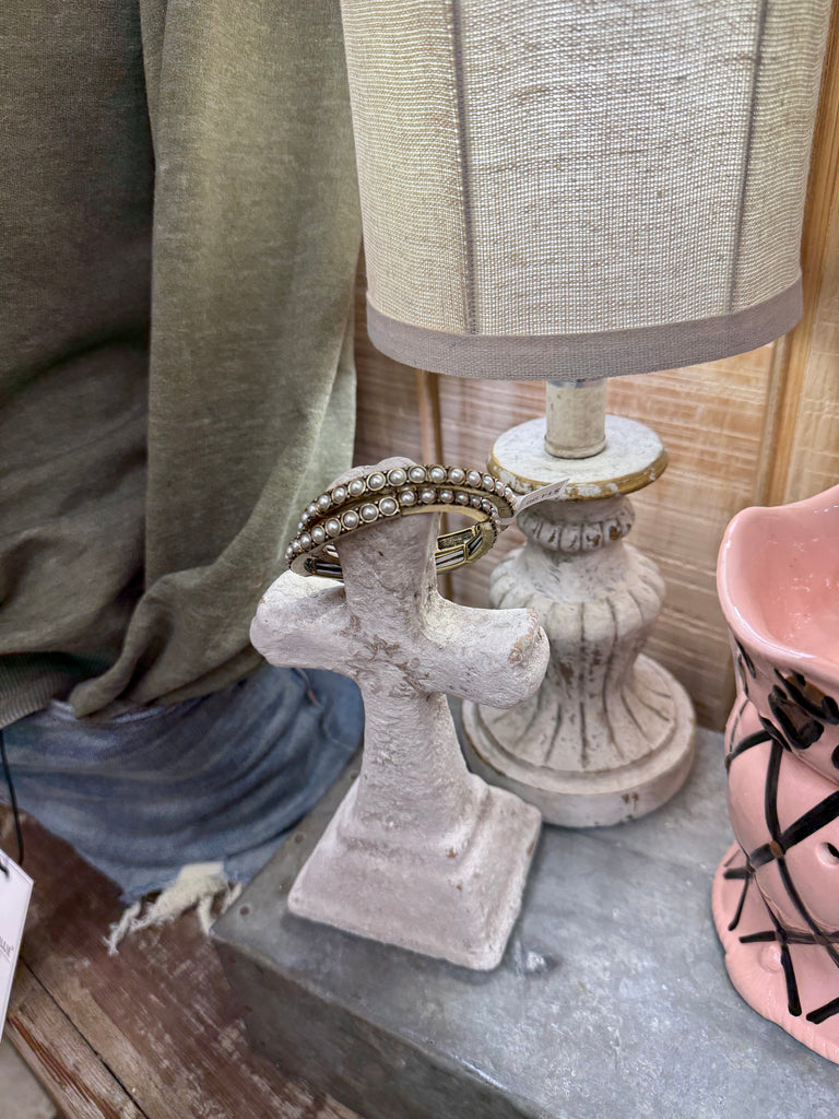 The Petite Brass Pearl Bracelet