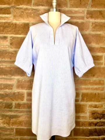 The Charlotte Sky Seersucker Dress
