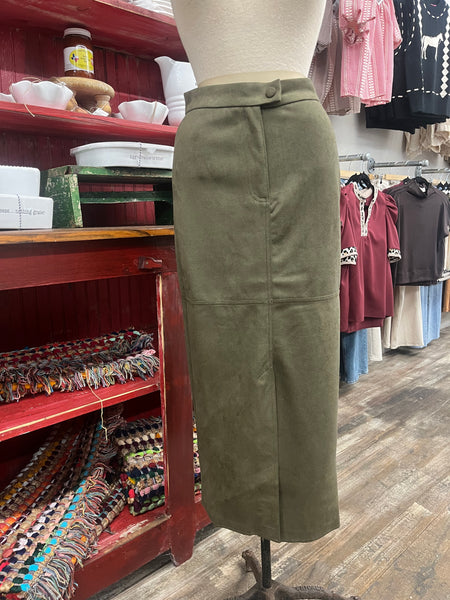 The Sullivan Long Suede Skirt