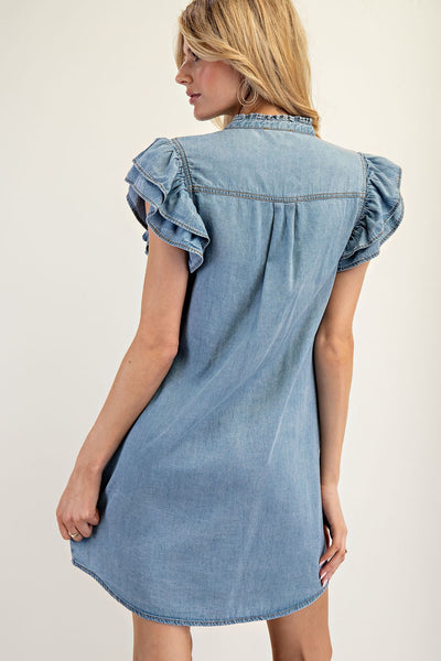 The Maggie Ruffle Sleeve Dress