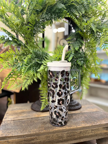 The Clear Leopard Acrylic Tumbler