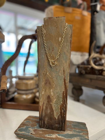 Bright Gold Horse Bit Necklace