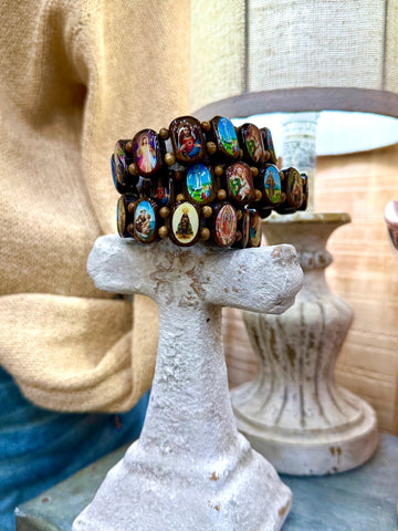 The Wooden Rosary Bracelet