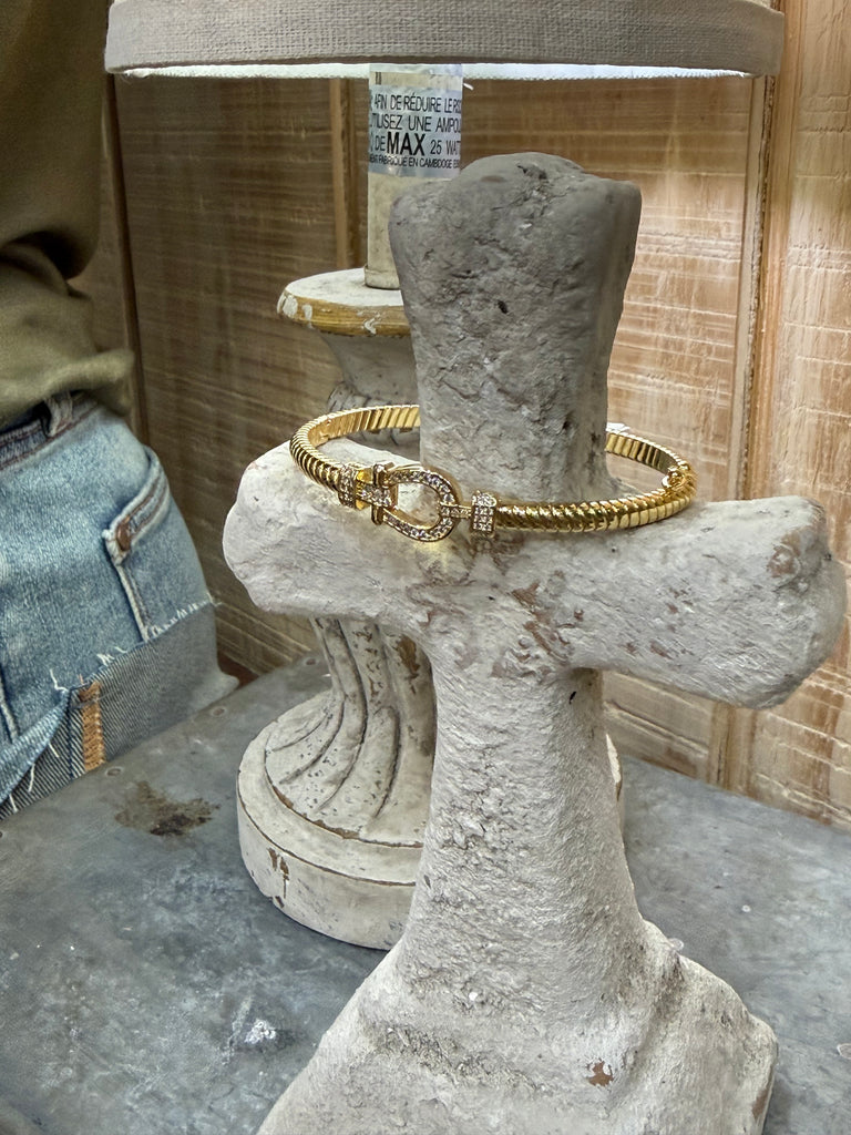 The Twisted Equestrian Rhinestone Bracelet