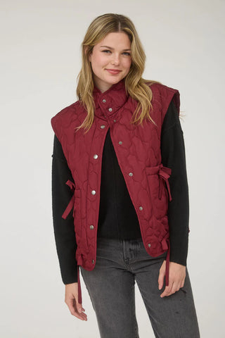 The Angie Maroon Puffer Vest
