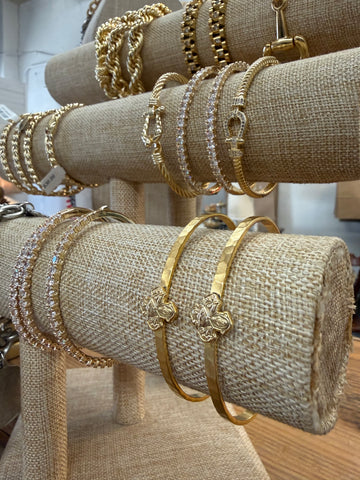 The Hammered Thin Cross Cuff