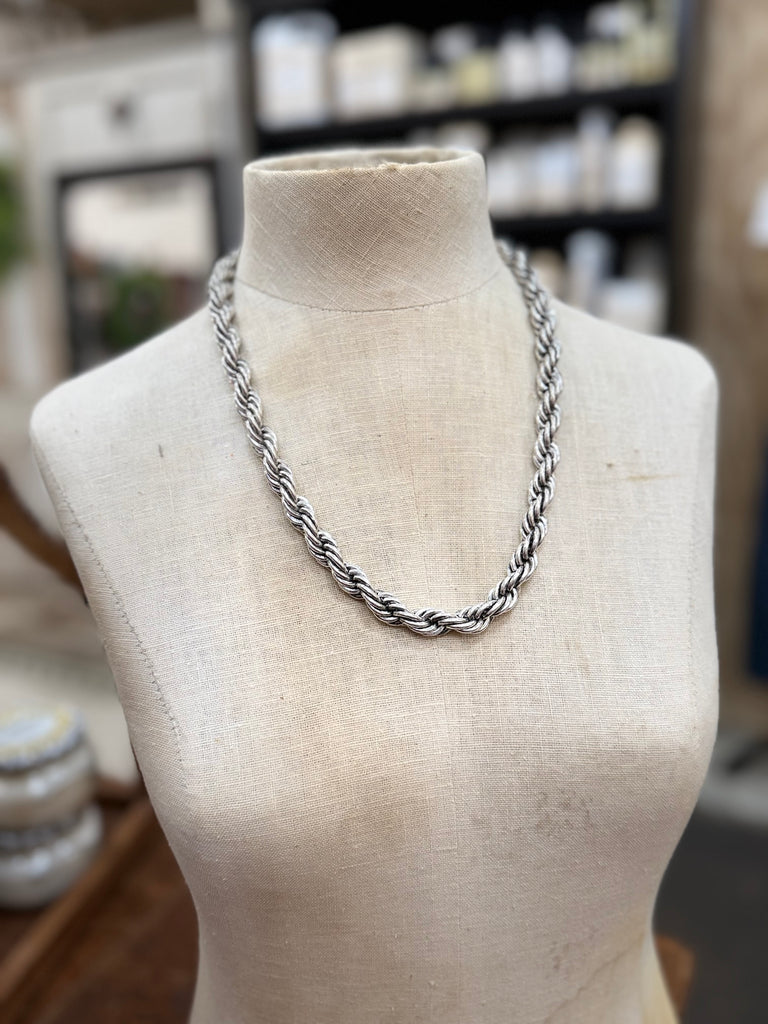 The Silver Braided Rope Necklace