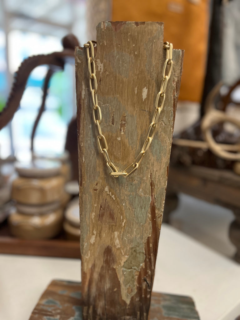 Brushed Gold Necklace