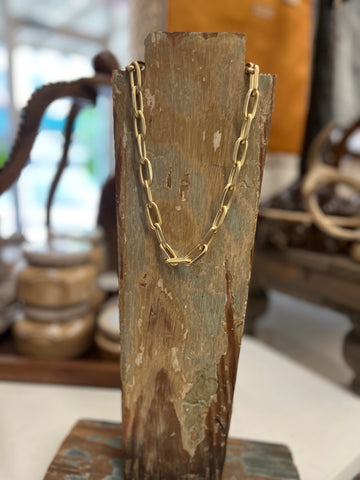 Brushed Gold Necklace
