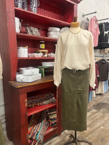 The Sullivan Long Suede Skirt