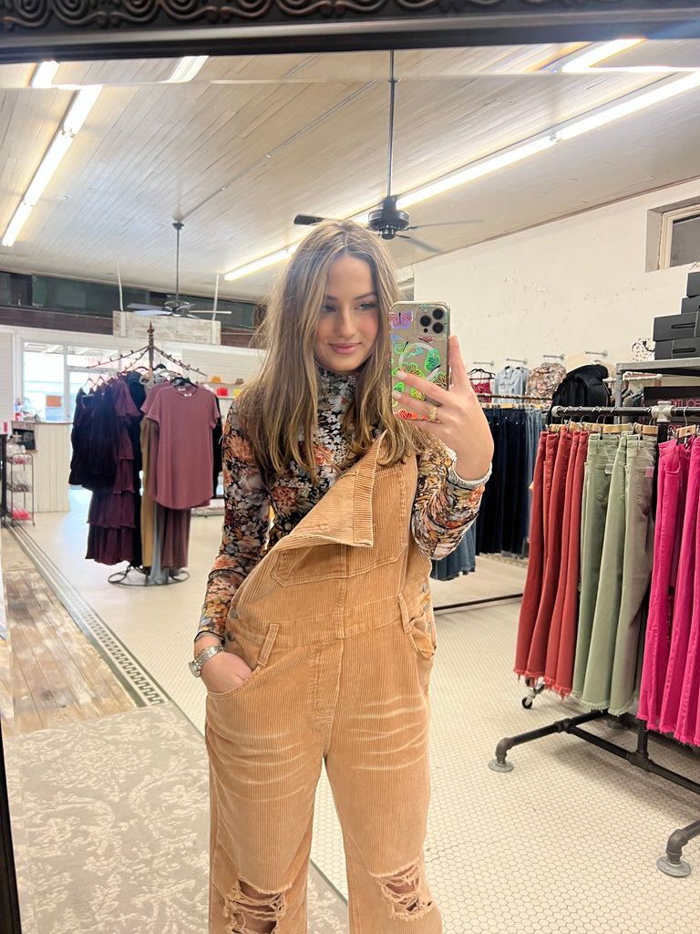 THE JOURNEY VINTAGE WASHED CORDUROY OVERALLS