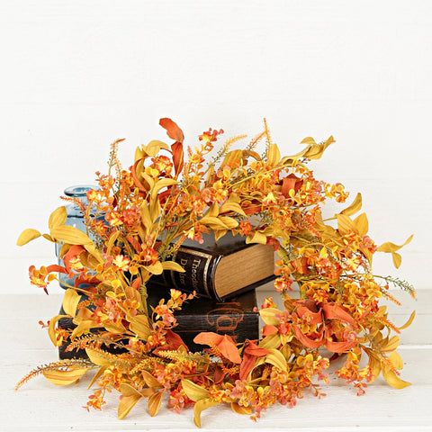 Fall Mixed Mountain Flower Wreath 20"