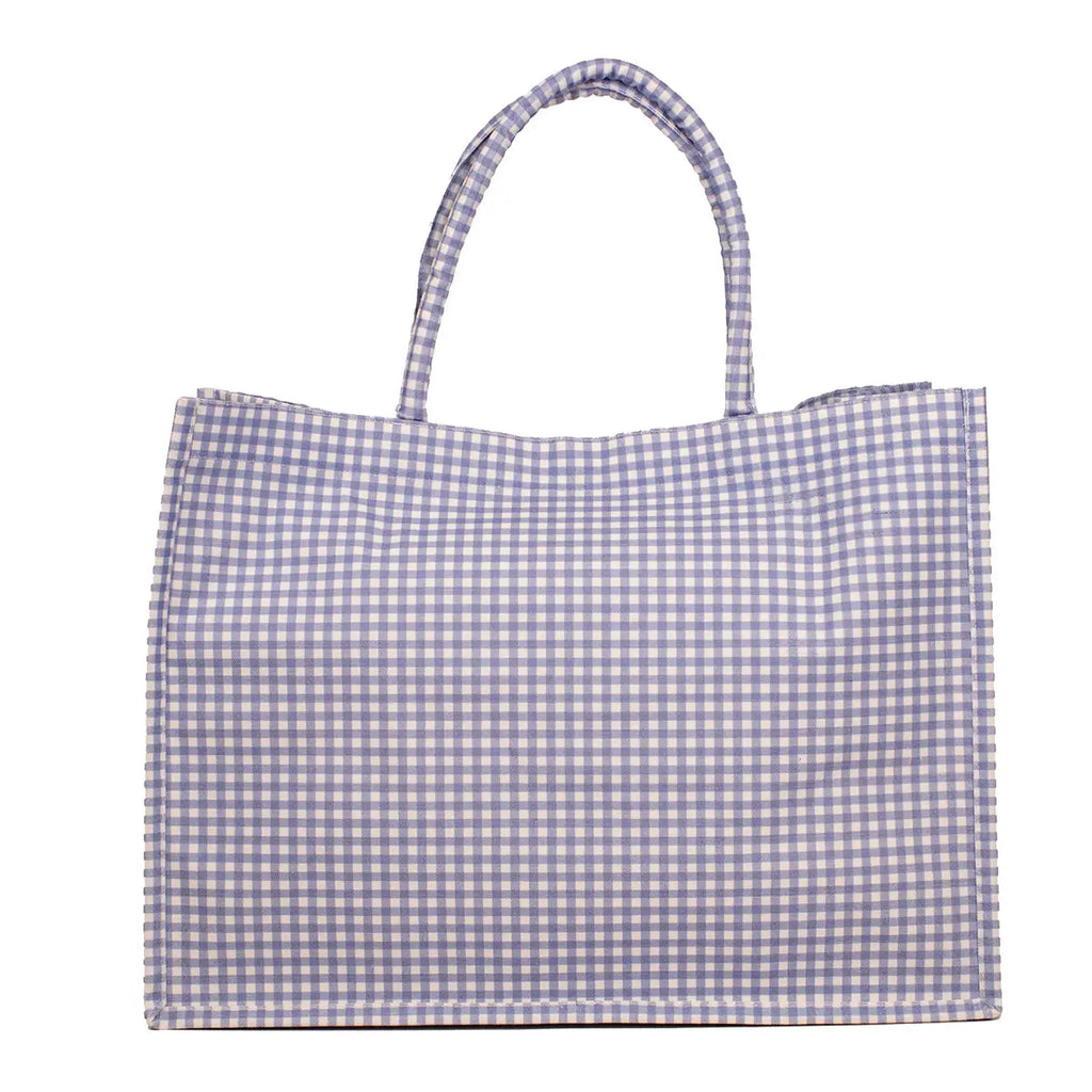 The Blue & White Gingham Tote