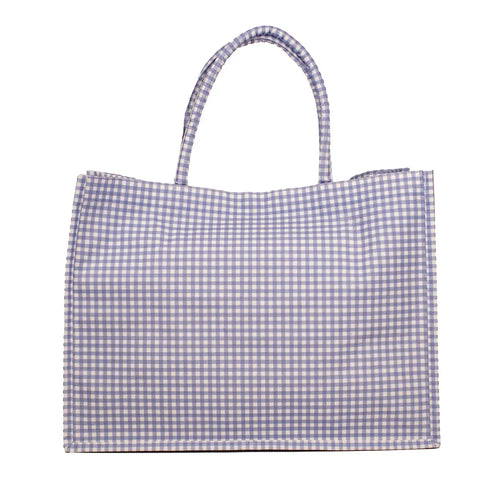 The Blue & White Gingham Tote