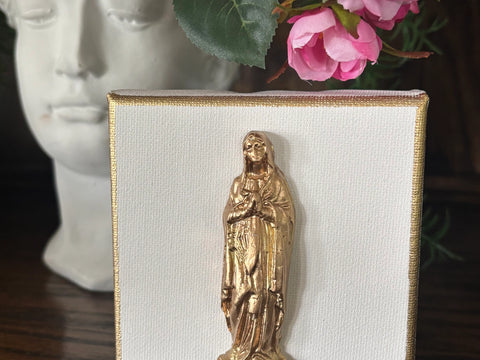 Hand Brushed & Gold Leaf Mary