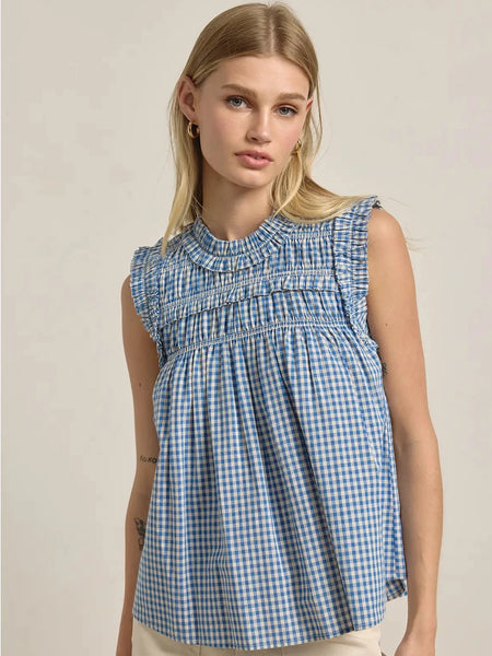 The Hallie Gingham Smocked Top
