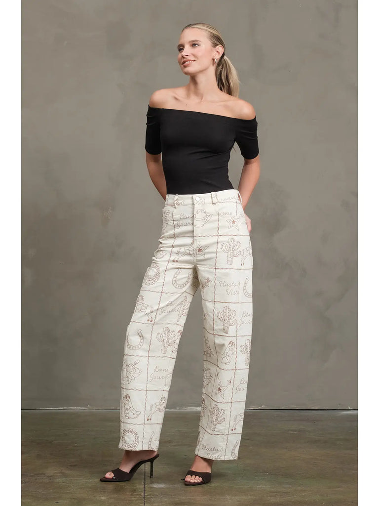 The Go West Embroidered Jean