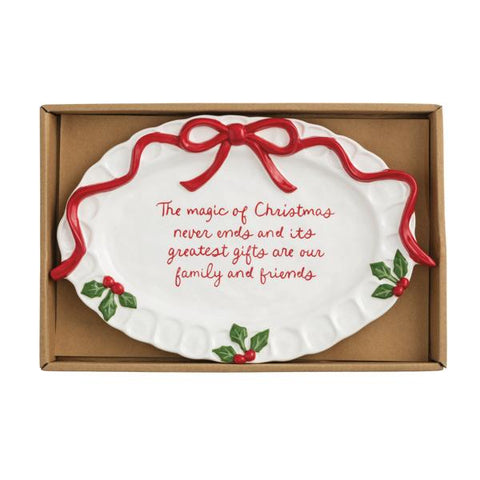 The Mud Pie Holiday Sentiment Plate