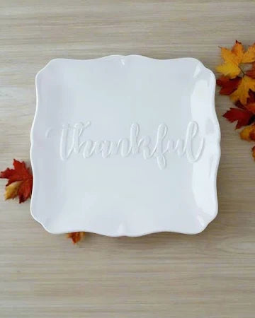 The Thankful Embossed Platter