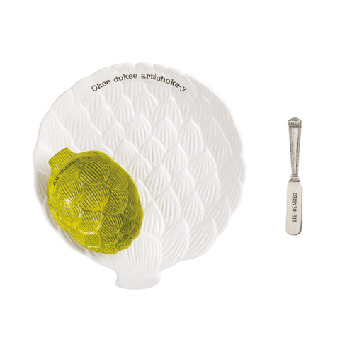 Mudpie Artichoke Chip & Dip Set