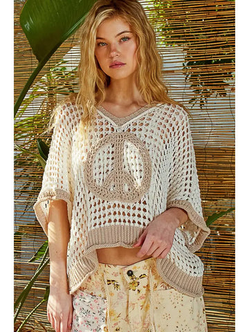 The Beth Crochet Peace Top