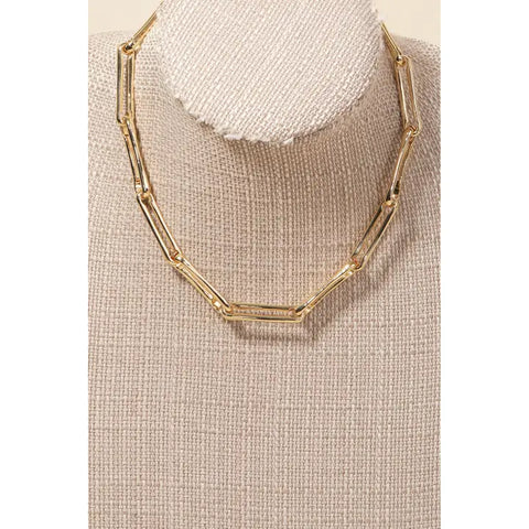 The Long Oval Chain Necklace