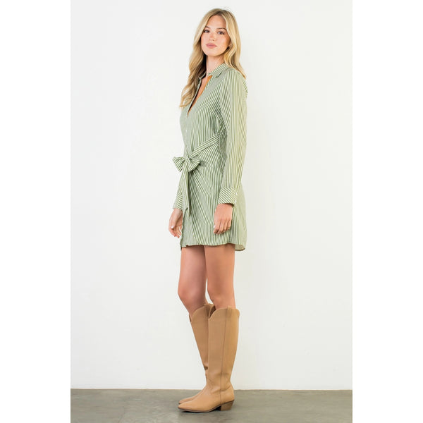 The Charlotte Green Stripped Dress