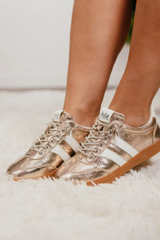 Corkys Heads Up - Gold Metallic Sneaker