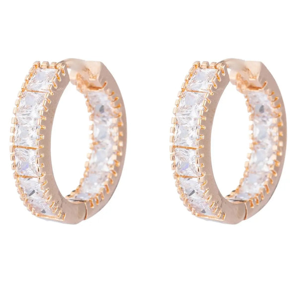 The Anna CZ Crystal Huggie Earring
