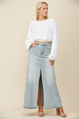 The Staci Denim Maxi Skirt