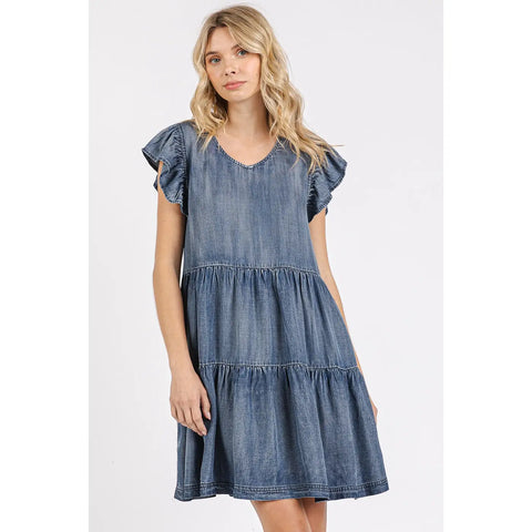 The Diana Washed Chambray Dress
