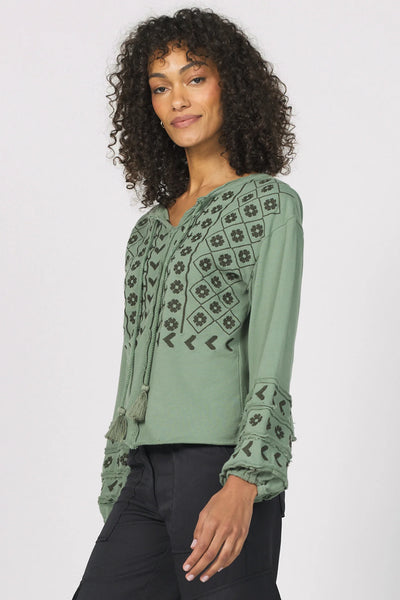 Another Love Gilly Embroidered Top