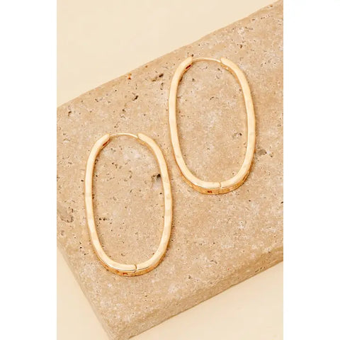 The Hammered Oval Hoop