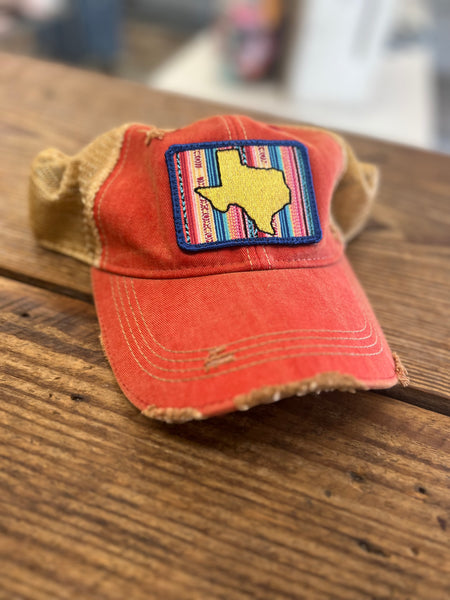 Colorful Texas State Patch Cap