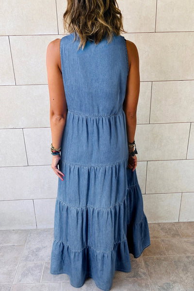 The Kendra Chambray Maxi