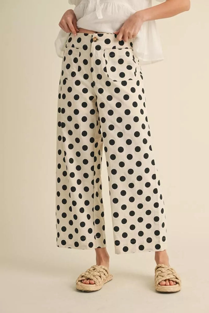 The Kirby Black Polka Dot Pant