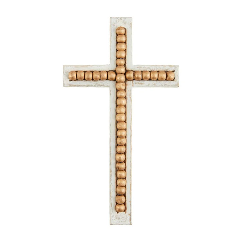 Mud Pie Large Gold Beaded Cross