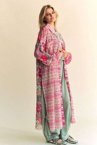THE DANI FLORAL MAXI SHIRT/COVER UP