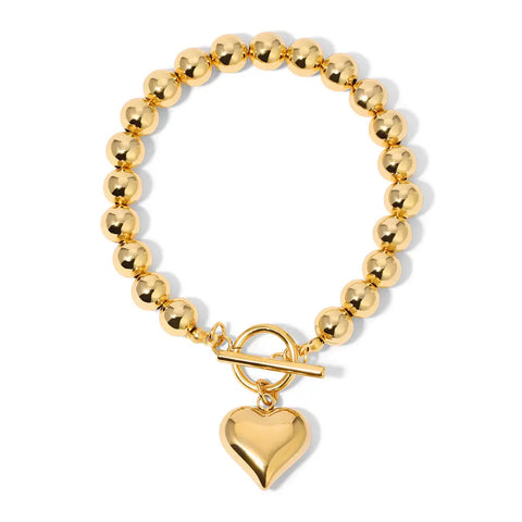 The Lorena Beaded Heart Bracelet